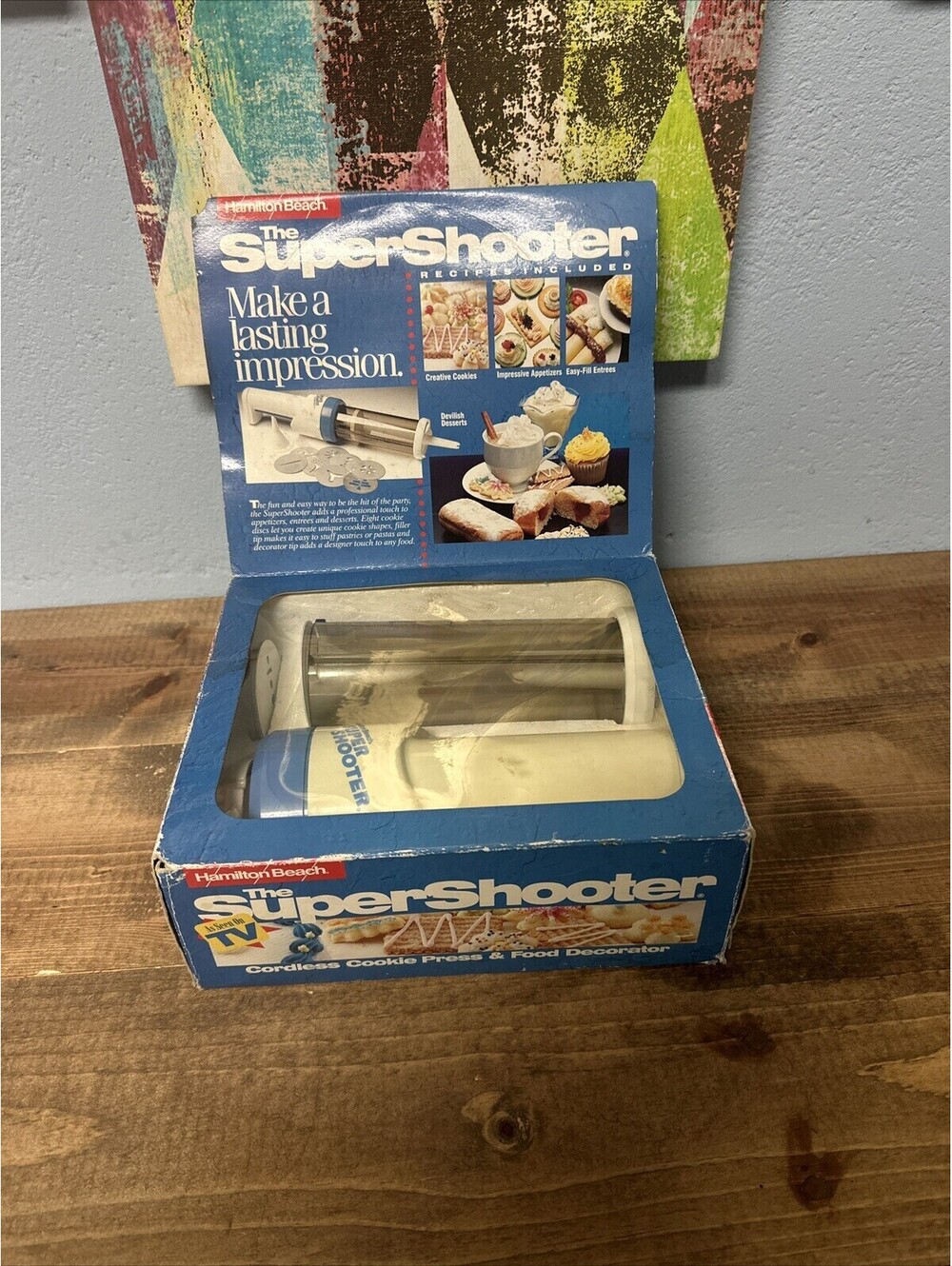 Vtg Hamilton Beach Super Shooter Cordless Cookie Press Food Decorator 80000 TV